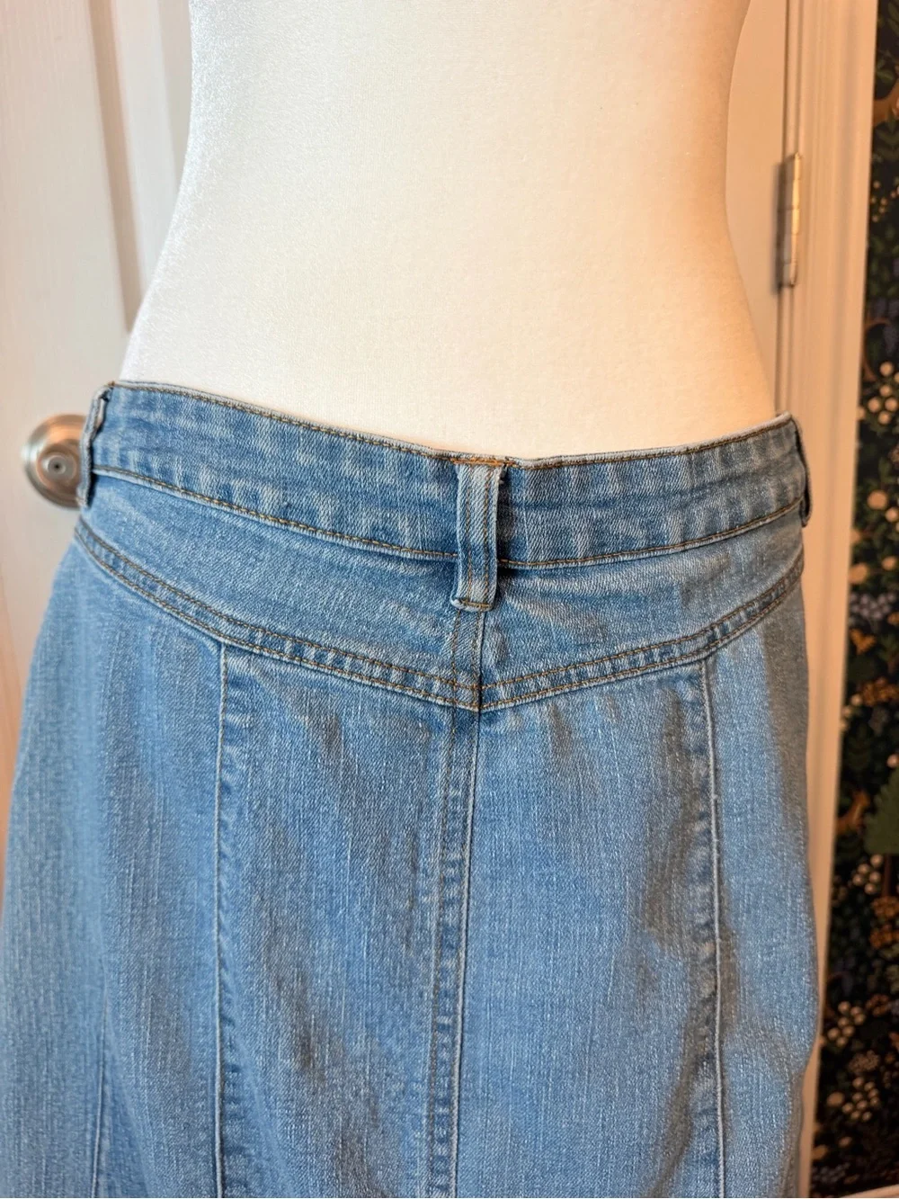 Great Northwest Clothing Company Light Blue Denim Flare Skirt - Picture 6 of 7